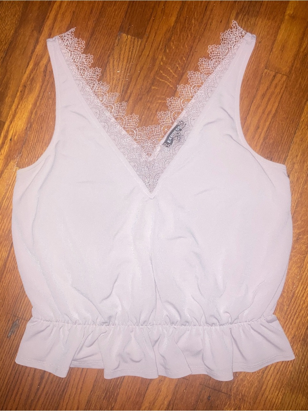 Express Lace Trim V-Neck Tank